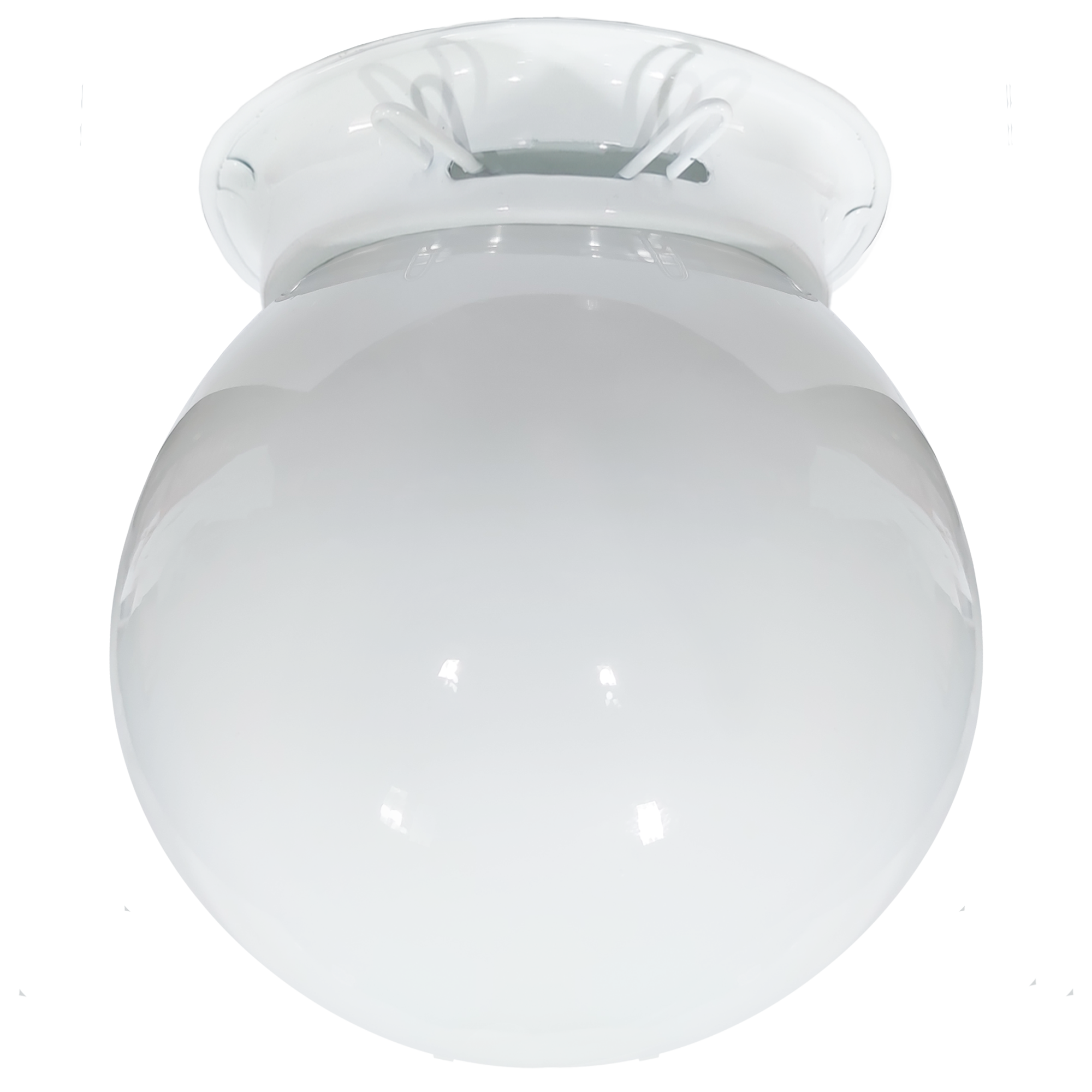 Plafon Chapa Branco Com Esfera 10 X 20 Leitosa                                                      