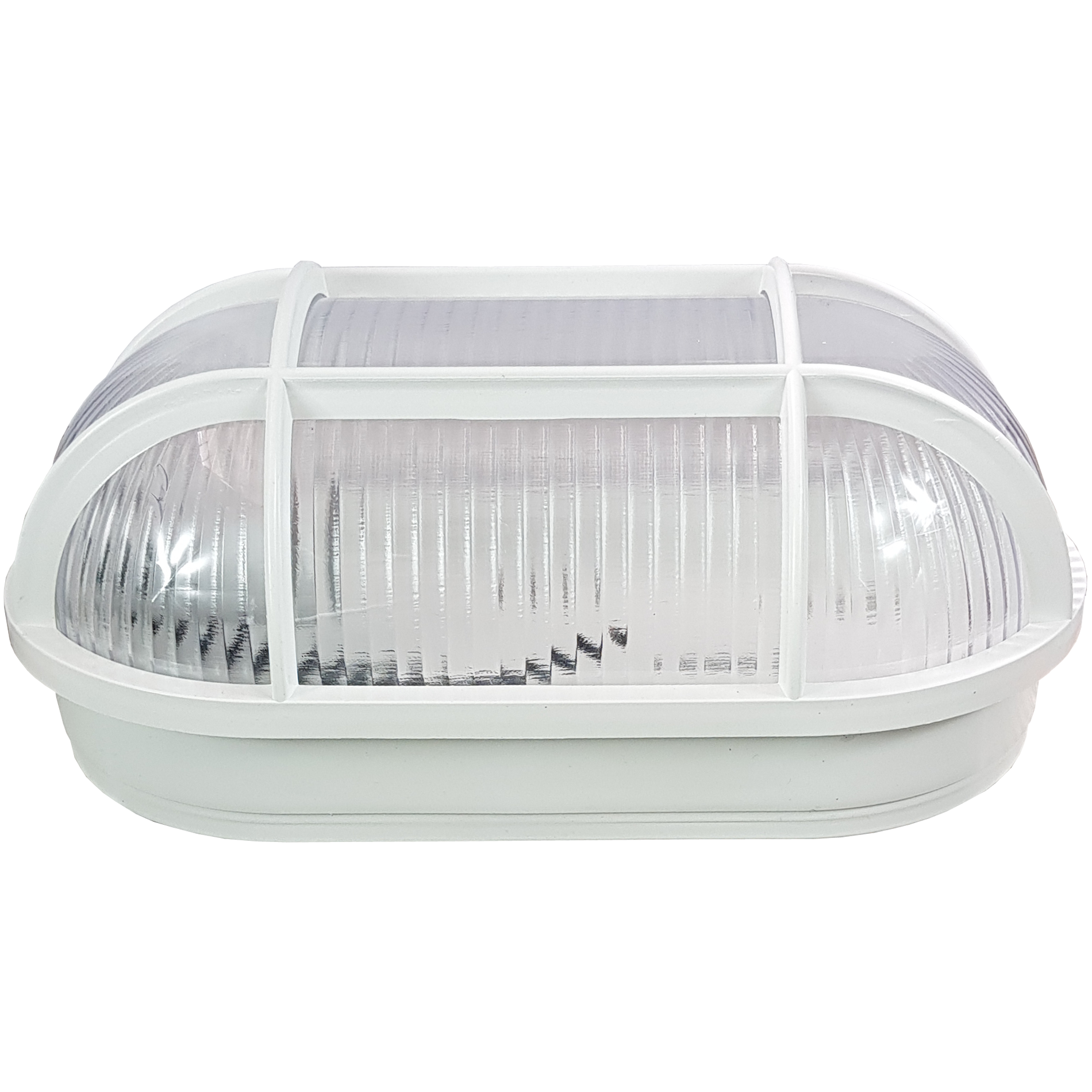 Luminaria Tartaruga Ecoplast de PVC Branca Com Lente Transparente