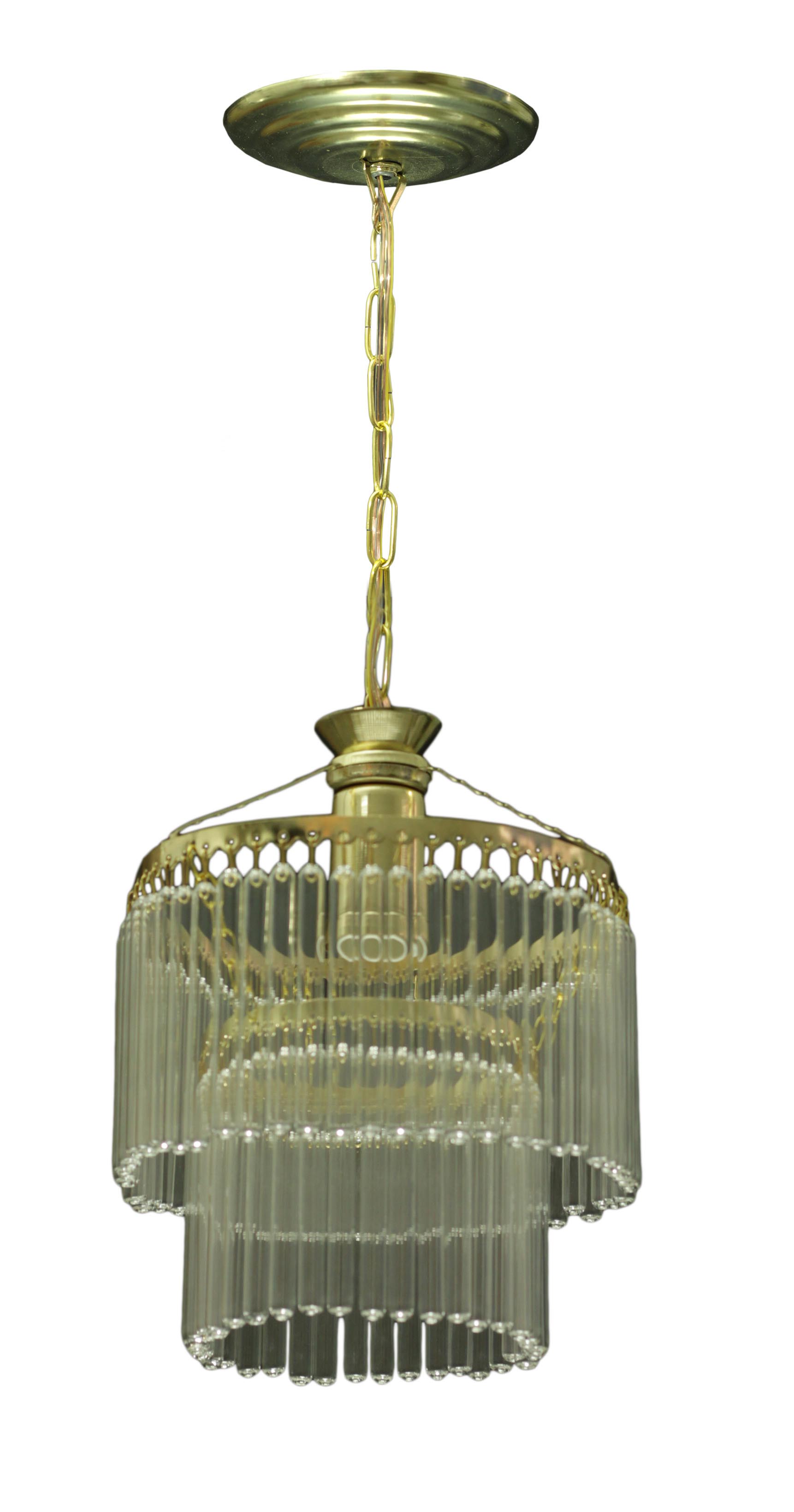 Lustre Redondo 02 Aros Com 62 Ampolas Dourado