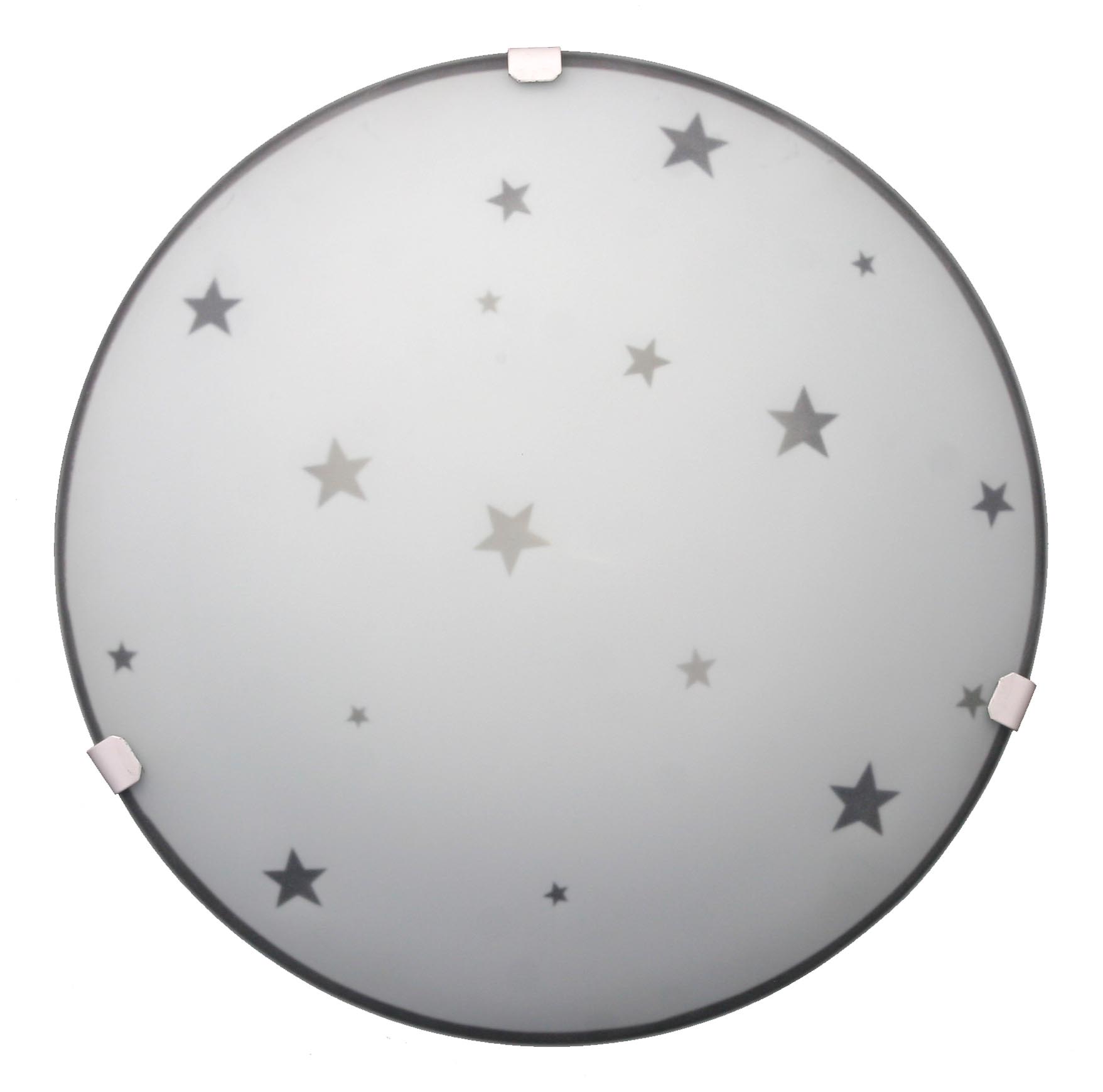 Plafon Charme Estrelinha 3 Garras de 300mm Fosco