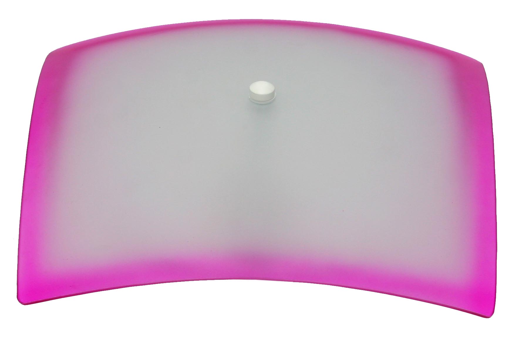 Plafon Charme Com Vidro Quadrado Fosco Com Borda Rosa de 300mm Com 1 Furo