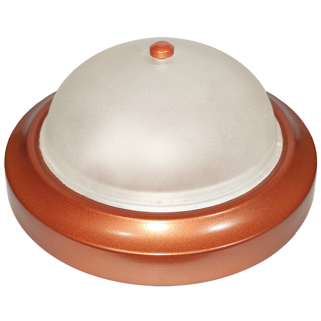 Plafon Sol 18 Aluminio Cromado Com Vidro Fosco