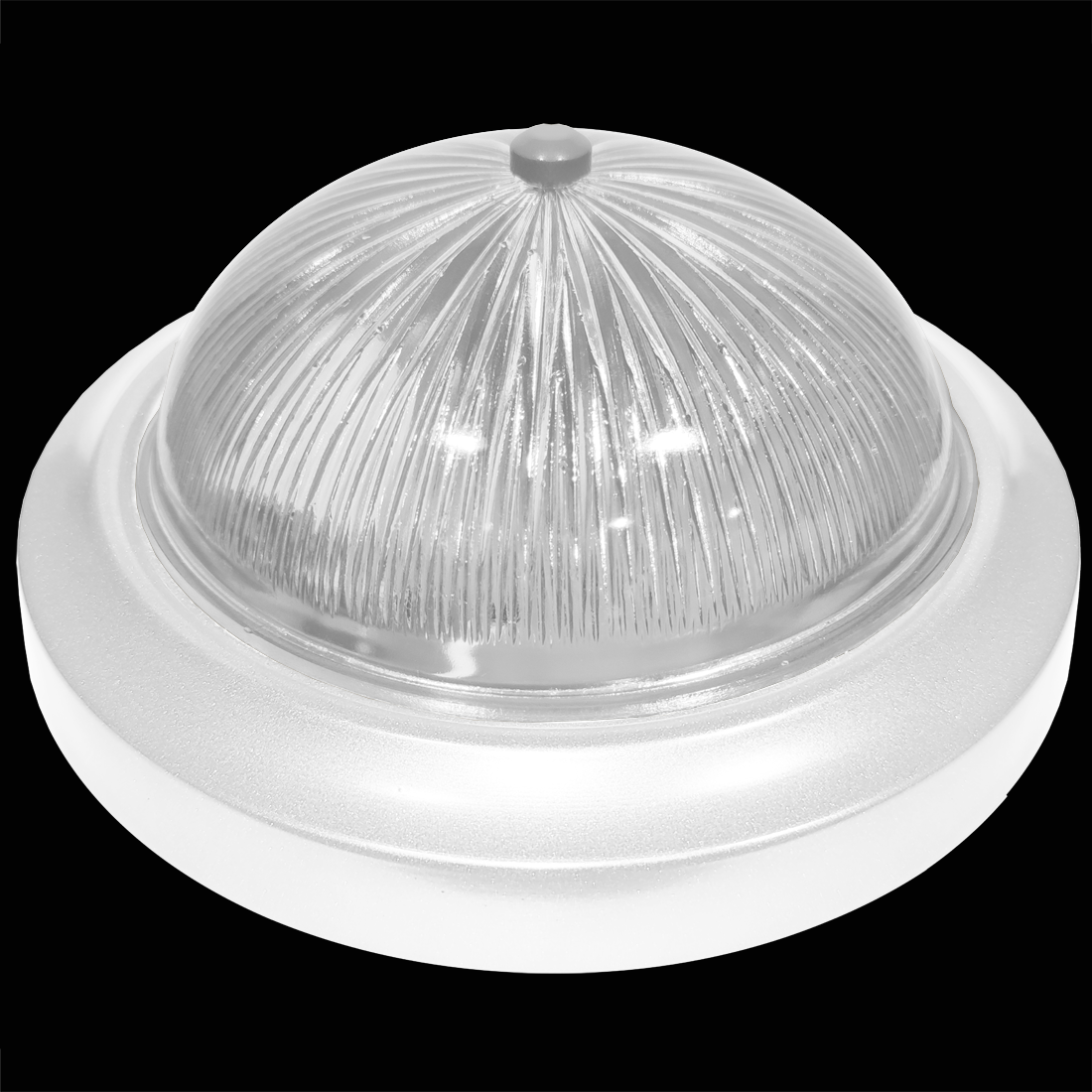 Plafon Sol 18 Aluminio Branco Vidro Transparente