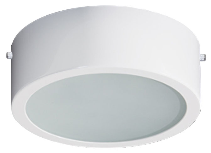 Plafon redondo Aluminio Branco Grande Com Vidro Fosco Para 2 lampadas     