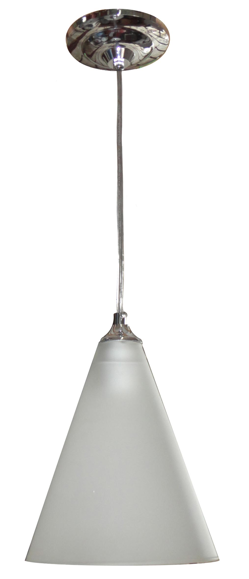 Pendente Parma Cromado Com 1 Tulipa Cone LV190 Fosca