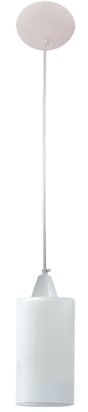 Pendente Luxor Aluminio Branco Com 1 Tulipa Round LV180 Fosca