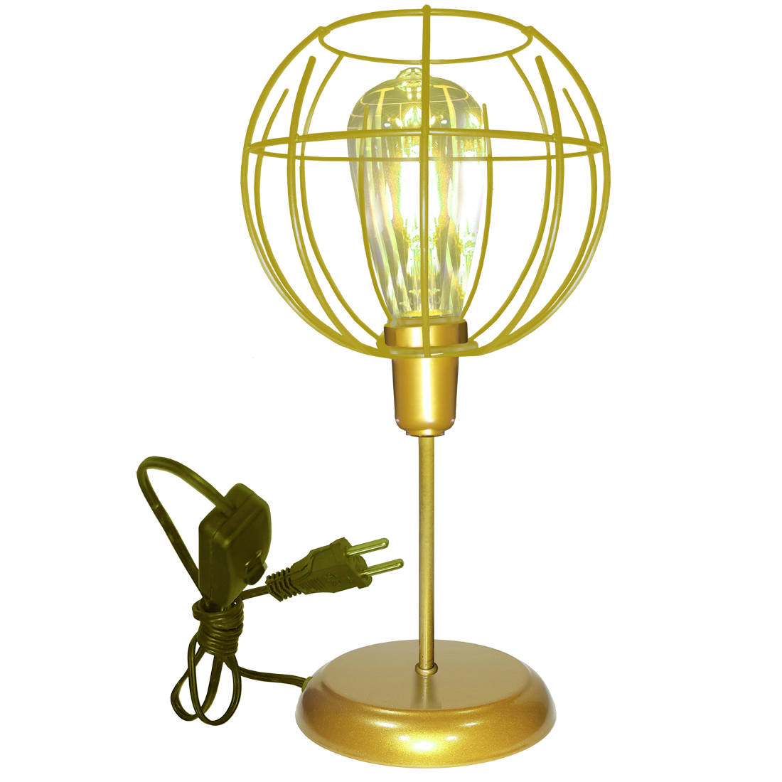 Abajur Classico Aramado Spider Dourado                                                              