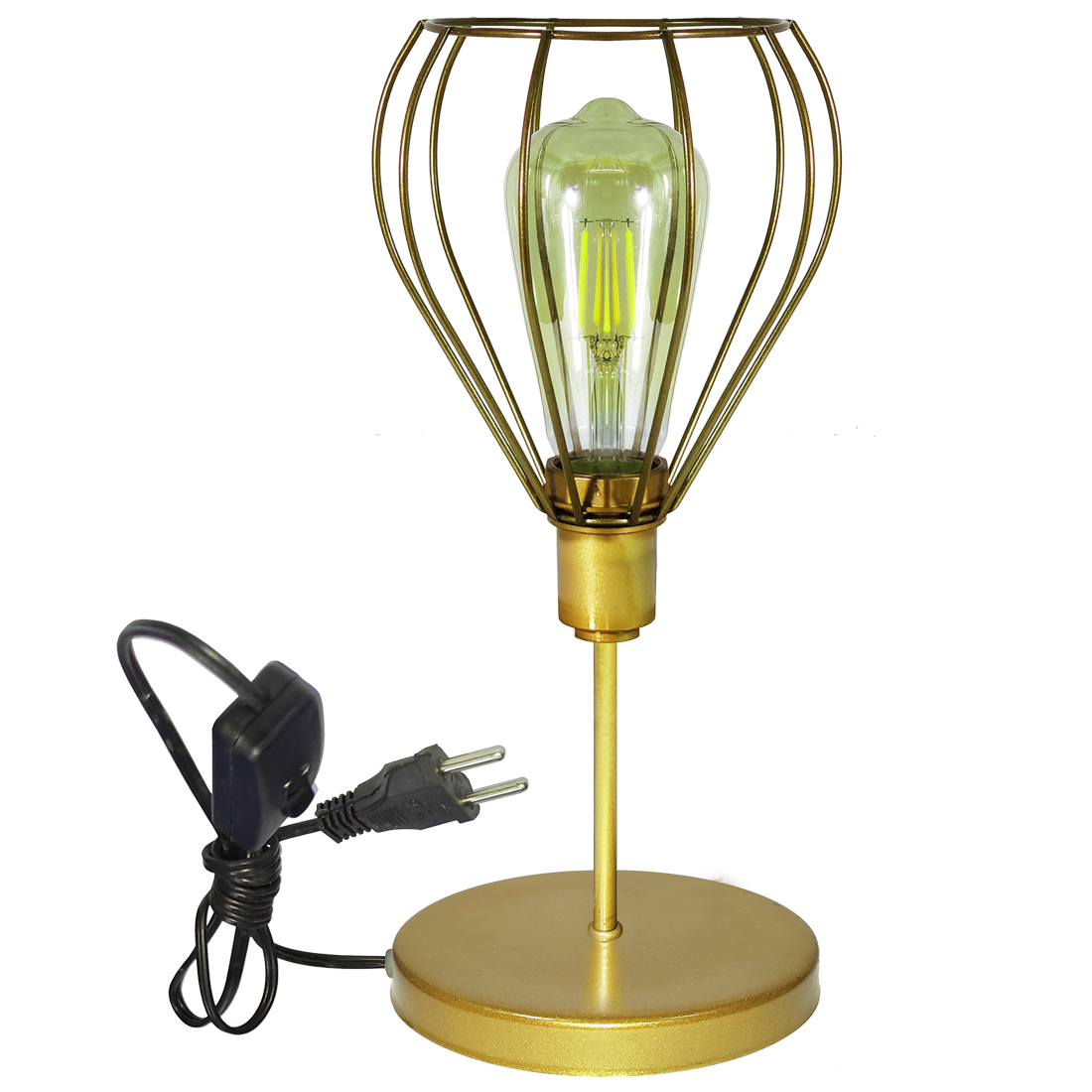 Abajur Mini Aramado Teardrop Dourado                                                                