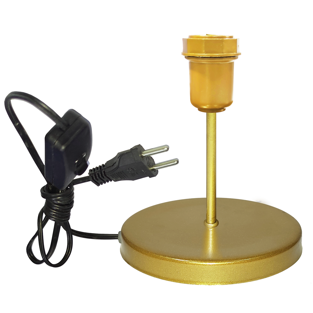 Abajur Mini Sem Aramado Dourado Com Soquete Para Cupula                                             