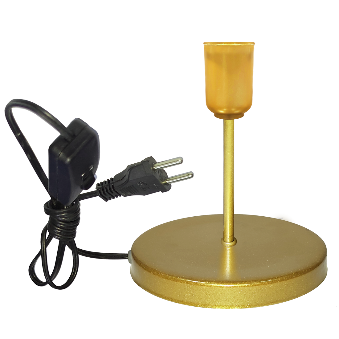 Abajur Mini Sem Aramado Dourado Soquete Liso                                                        