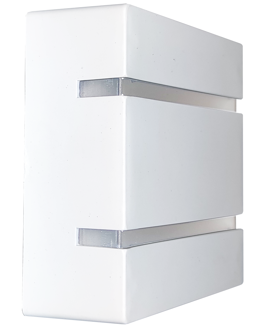 Luminaria Quadrada Multi Foco Branca Com cLente Cristal                                             